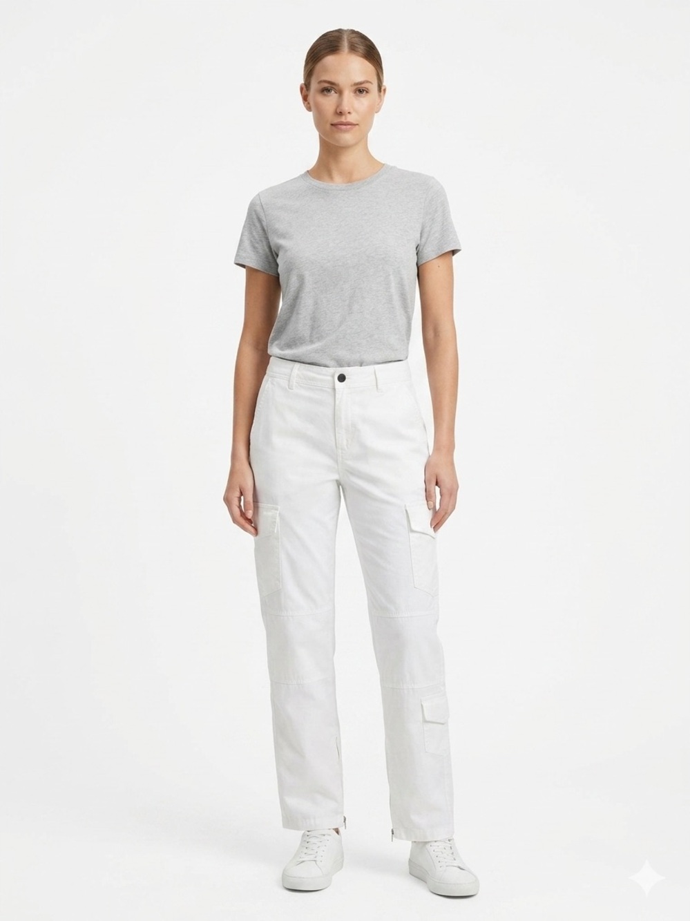 Sophie the label White Cargo Pants Size M